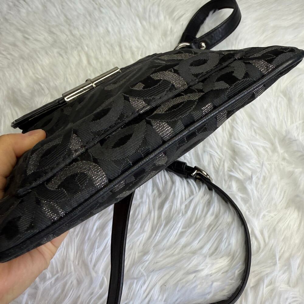 COACH Kristin Silver Black Crossbody - Picture 5 of 12